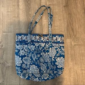 Vera Bradley Retired Blue Lagoon Print Tote Bag